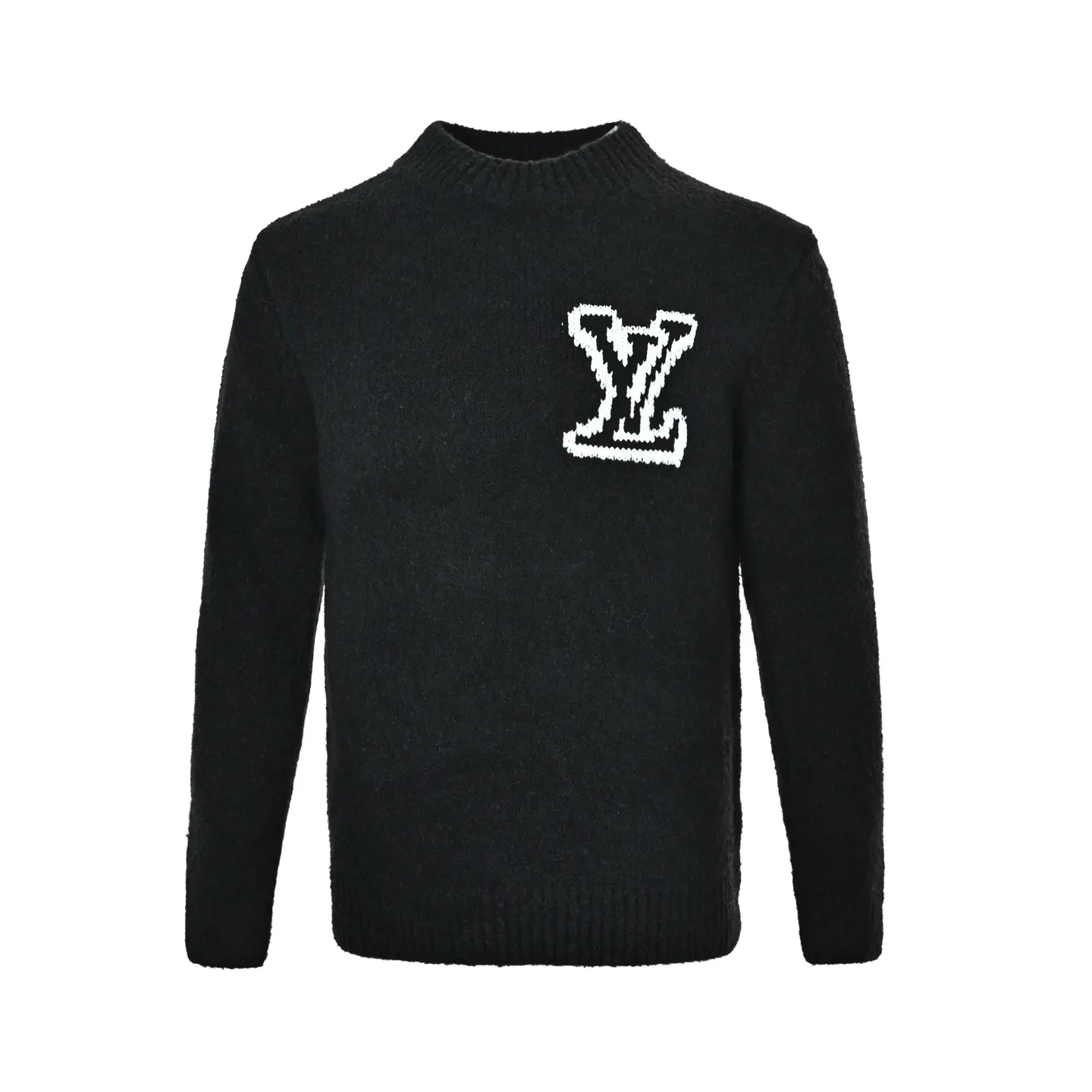 Louis Vuitton front and rear logo jacquard sweater